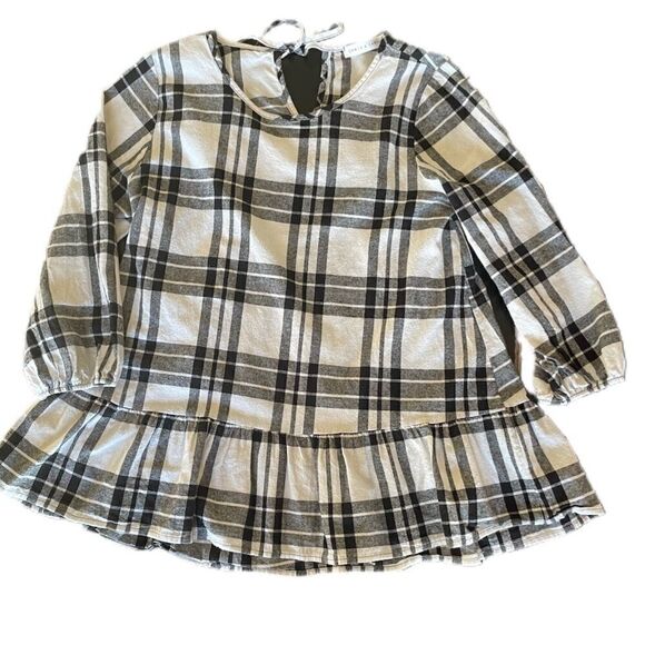 Chris & Carol Plaid Peplum Top - Picture 3 of 4